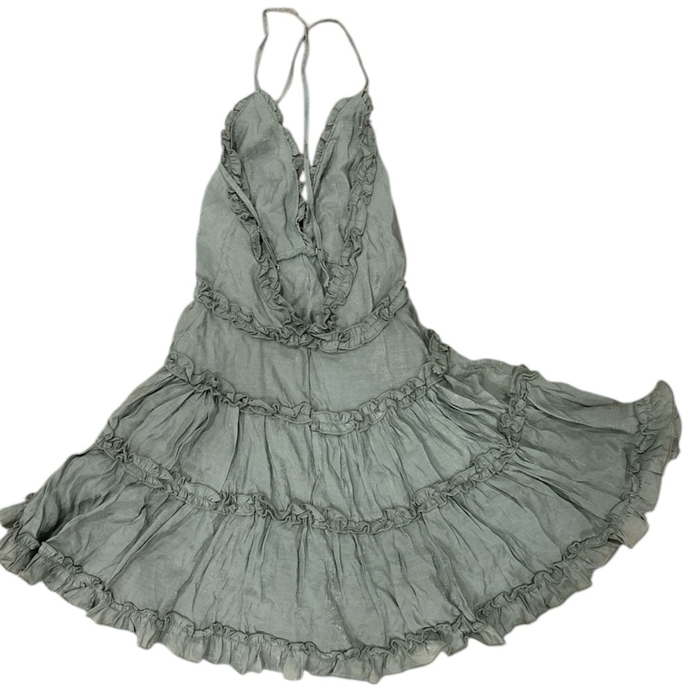 Angel Biba Mini Dress Olive Women’s XS NWT - Picture 9 of 11